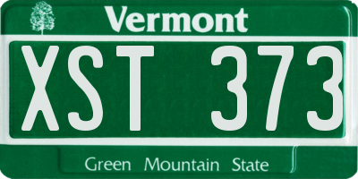 VT license plate XST373