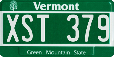 VT license plate XST379