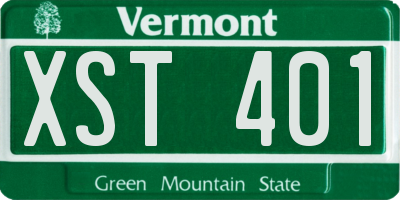 VT license plate XST401