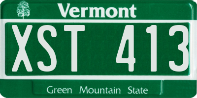 VT license plate XST413