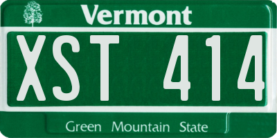 VT license plate XST414