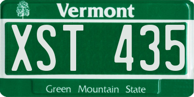 VT license plate XST435