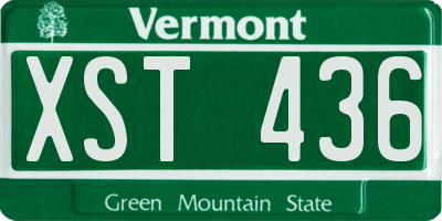 VT license plate XST436