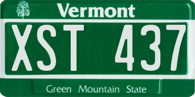 VT license plate XST437