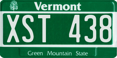 VT license plate XST438