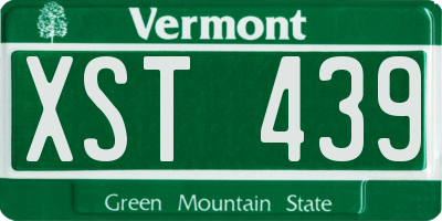 VT license plate XST439