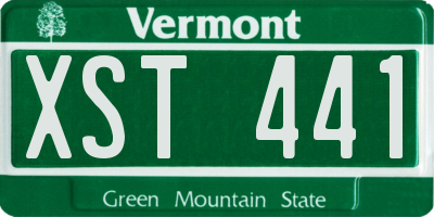 VT license plate XST441