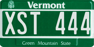 VT license plate XST444