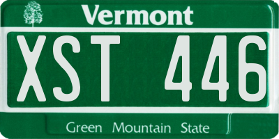 VT license plate XST446