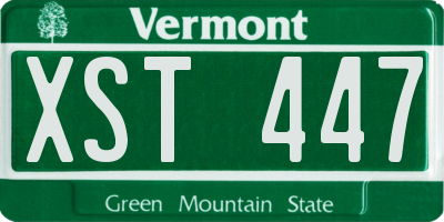 VT license plate XST447