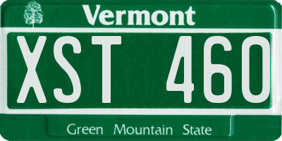 VT license plate XST460