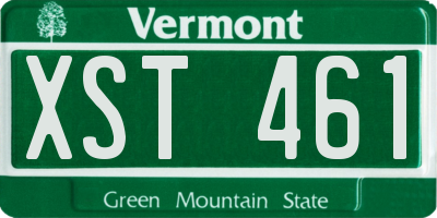 VT license plate XST461