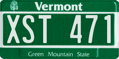 VT license plate XST471