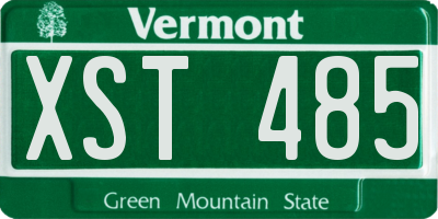 VT license plate XST485