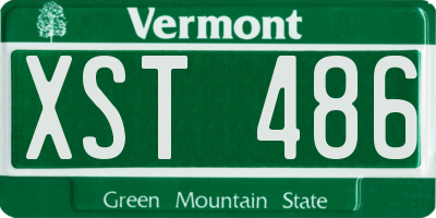 VT license plate XST486