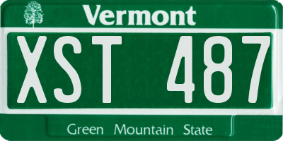 VT license plate XST487