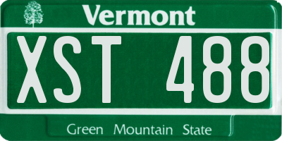 VT license plate XST488