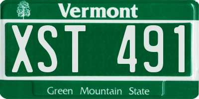 VT license plate XST491