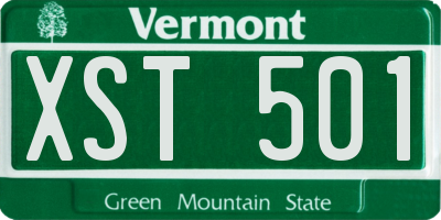 VT license plate XST501