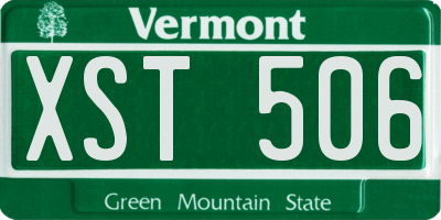 VT license plate XST506