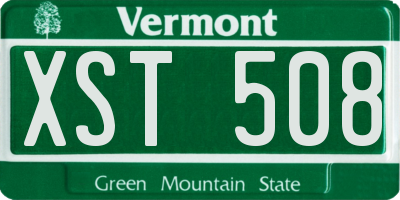 VT license plate XST508