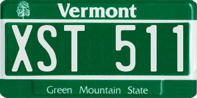 VT license plate XST511