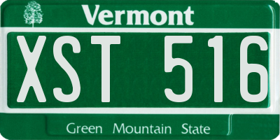 VT license plate XST516