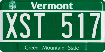 VT license plate XST517