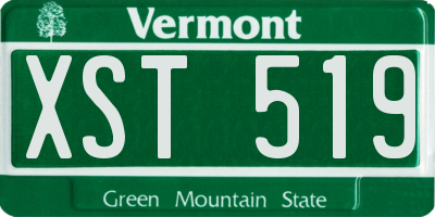 VT license plate XST519