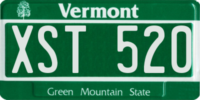 VT license plate XST520
