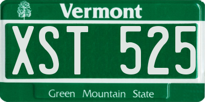 VT license plate XST525