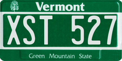 VT license plate XST527