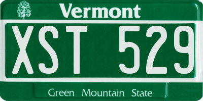 VT license plate XST529