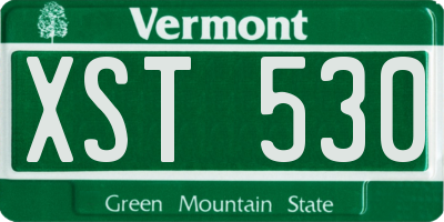 VT license plate XST530