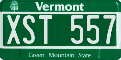 VT license plate XST557