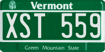VT license plate XST559