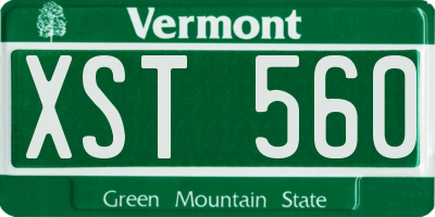 VT license plate XST560