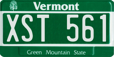 VT license plate XST561