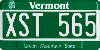 VT license plate XST565