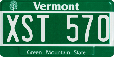 VT license plate XST570
