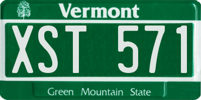 VT license plate XST571