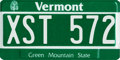 VT license plate XST572