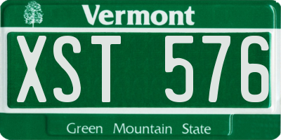 VT license plate XST576