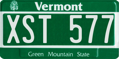 VT license plate XST577