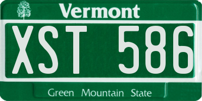 VT license plate XST586