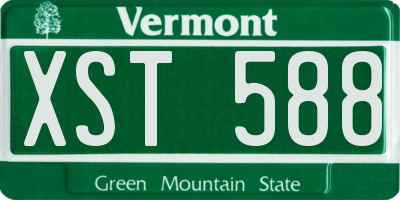 VT license plate XST588