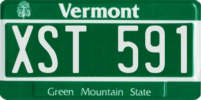 VT license plate XST591
