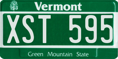 VT license plate XST595