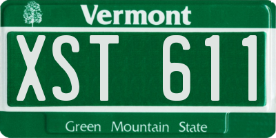 VT license plate XST611