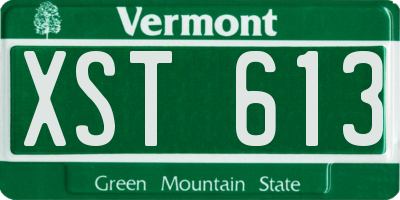 VT license plate XST613
